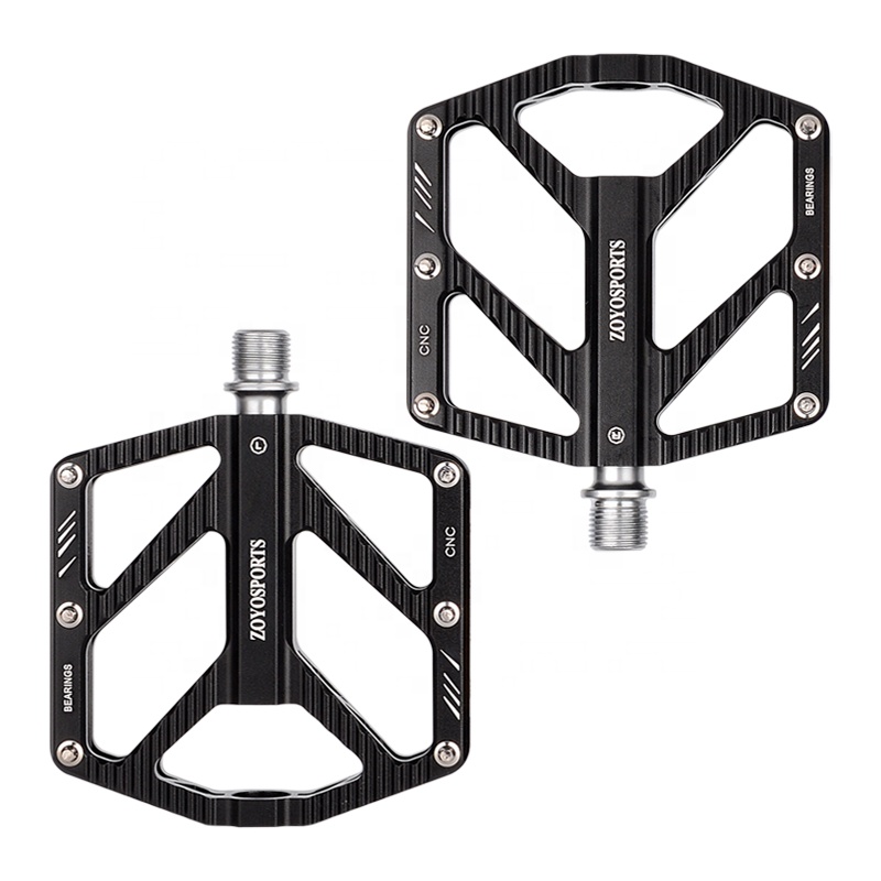 Flat Pedals With Reflectors Three Sealed Bearings Aluminium Mountain Bike Pedals High Strength Bike Part For Daily Use