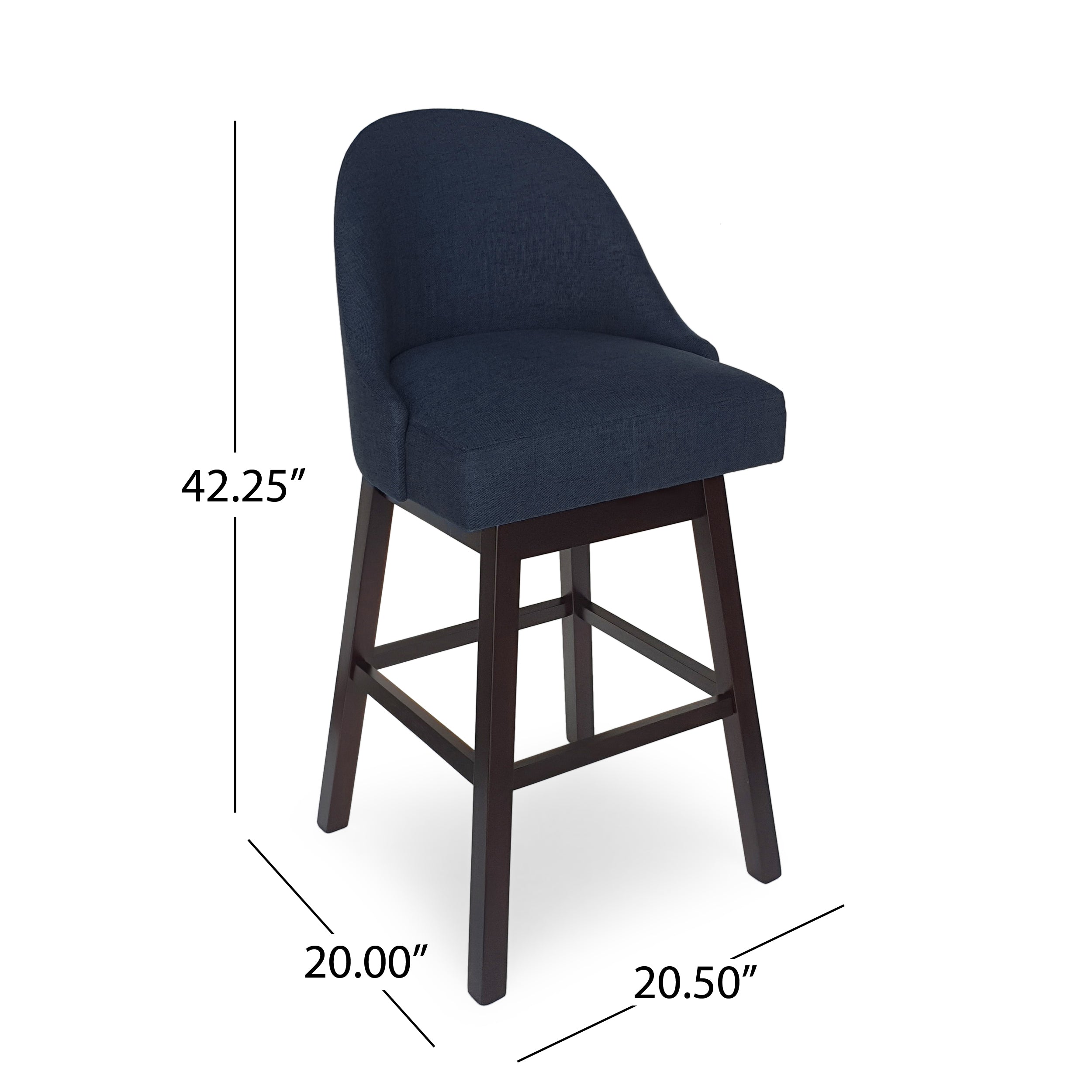 Andriel Modern Upholstered Swivel Bar Stool