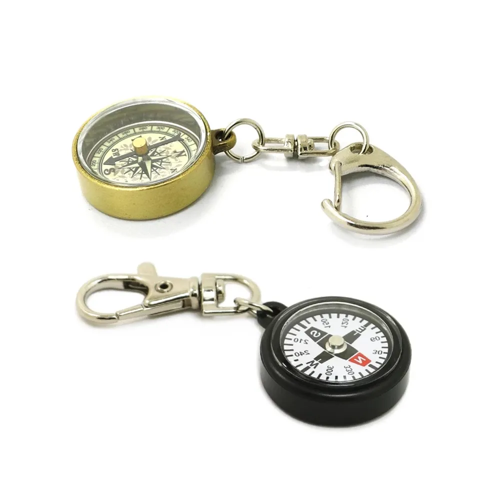 Mini Survival Compass Portable Outdoor Camping Hiking Pocket Navigator Adventure Key chain Compass Climbing Equipment Outdoor