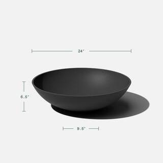 Veradek Lane Bowl 24 in. Black Plastic Round Planter LBV24B