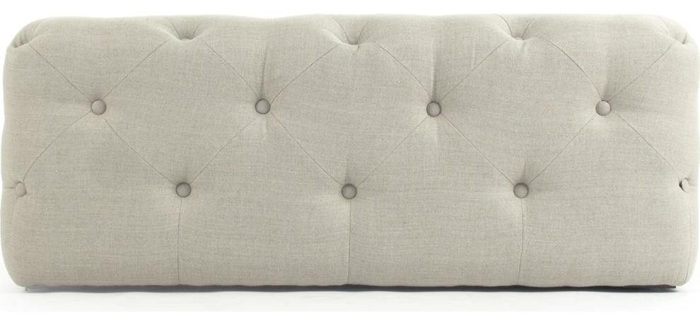 Calvin Tufted Ottoman   Transitional   Footstools And Ottomans   by HedgeApple  Houzz