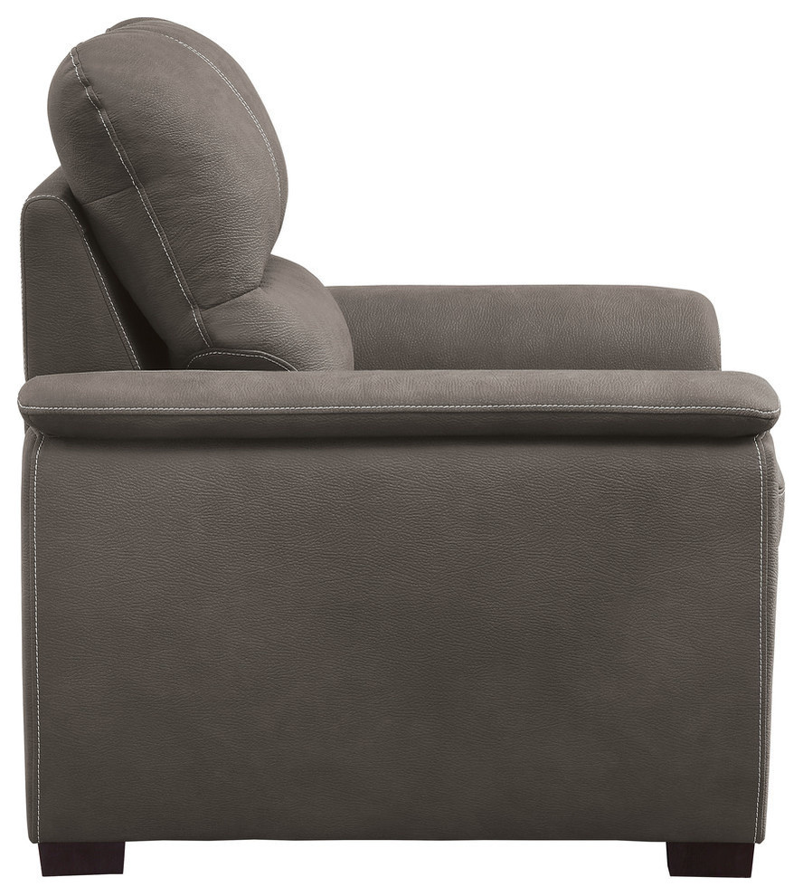 Selkirk Accent Chair With Pull Out Ottoman   Contemporary   Armchairs And Accent Chairs   by Lexicon Home  Houzz