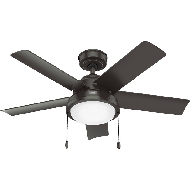 Seawall Outdoor Ceiling Fan With Led Light Hunter Fan