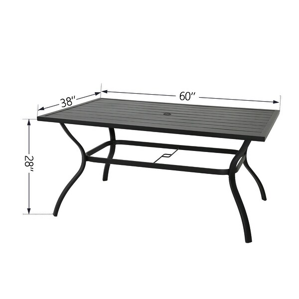 6Person Patio Outdoor Dining Table