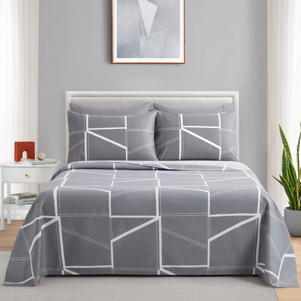 Marina Decoration Soft Silky Deep Pocket Rich Printed Rayon from Bamboo  Season Sheet Set  Modern Fantasy Geometric