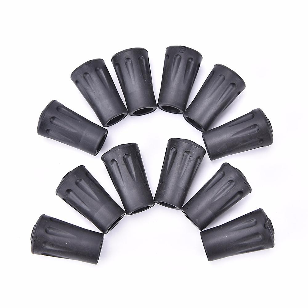 Born Pretty 12pcs Outdoor Sport Climbing Cane Crutch Alpenstock Tip Walking Hiking Stick Tips End Rubber Caps Repair Replacement Accessories