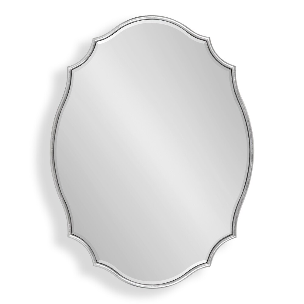 Kate and Laurel Leanna Scalloped Oval Wall Mirror