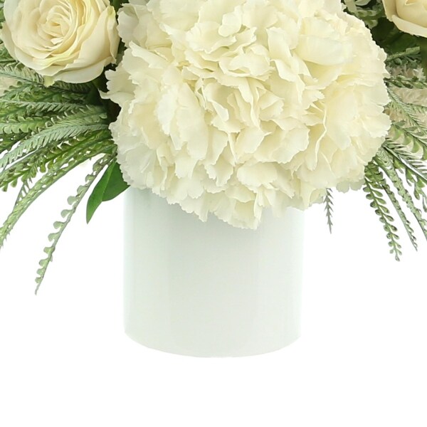 Hydrangea，Delphinium and Rose Floral Arrangement