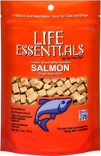 Cat-Man-Doo Life Essentials Wild Alaskan Salmon Freeze-Dried Cat and Dog Treats