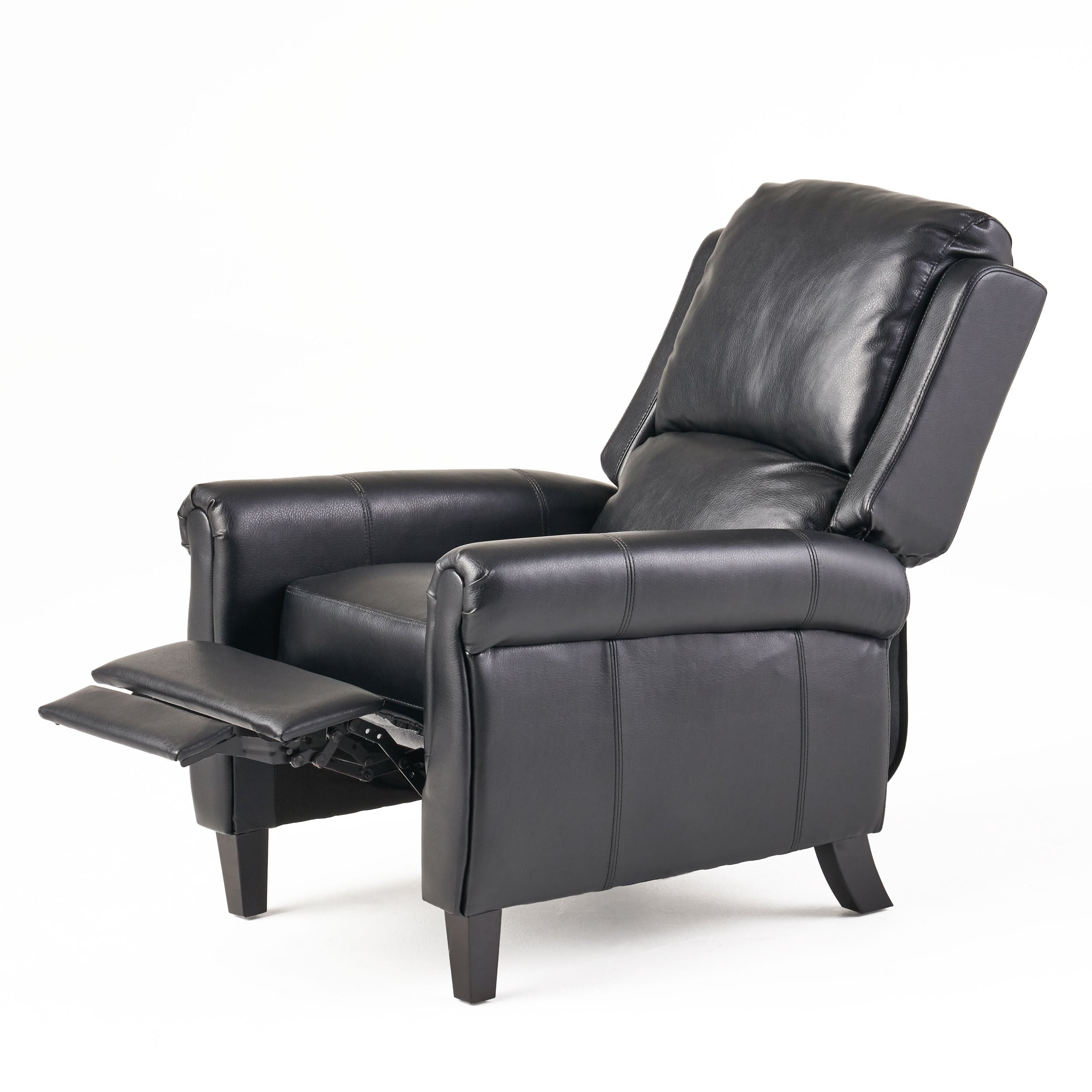 Lloyd Black Leather Recliner Club Chair