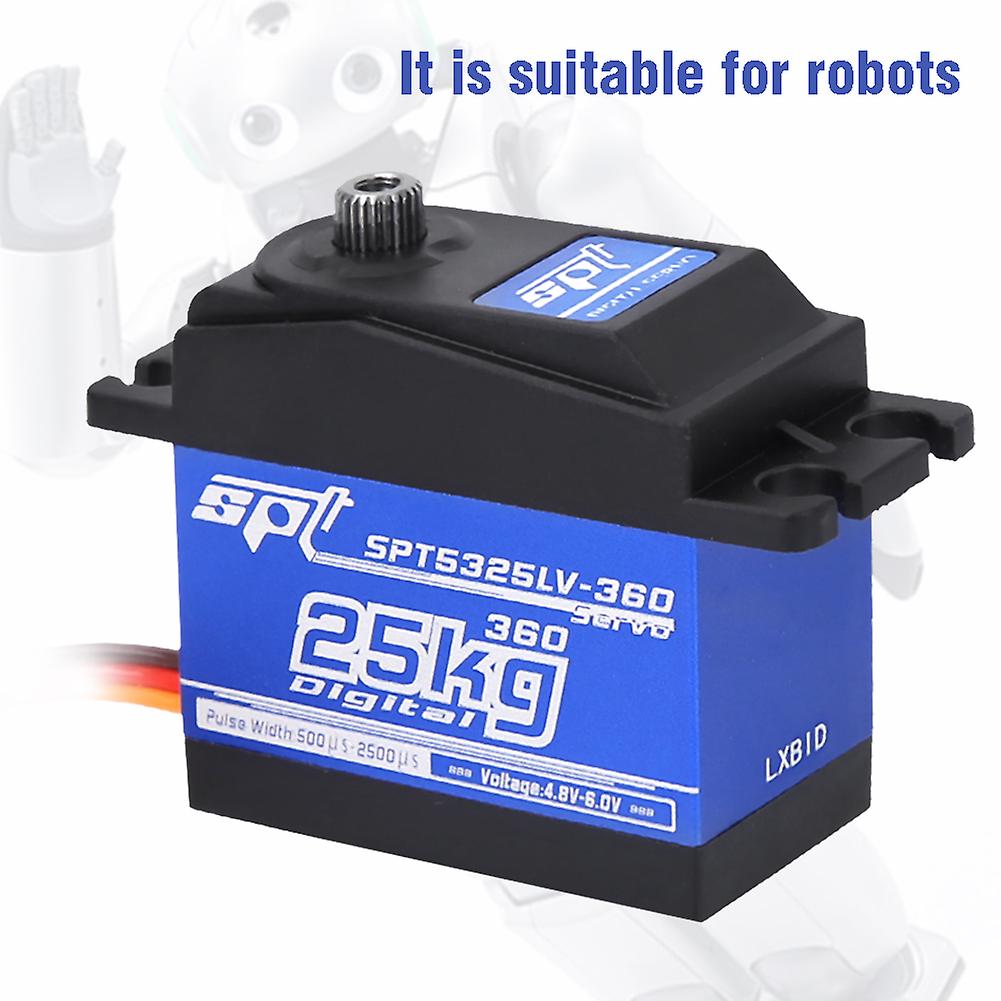 1500s/ 330hz 360 Continuous Rotation Spt5525lv-360 25kg Digital Servo Rc Robot