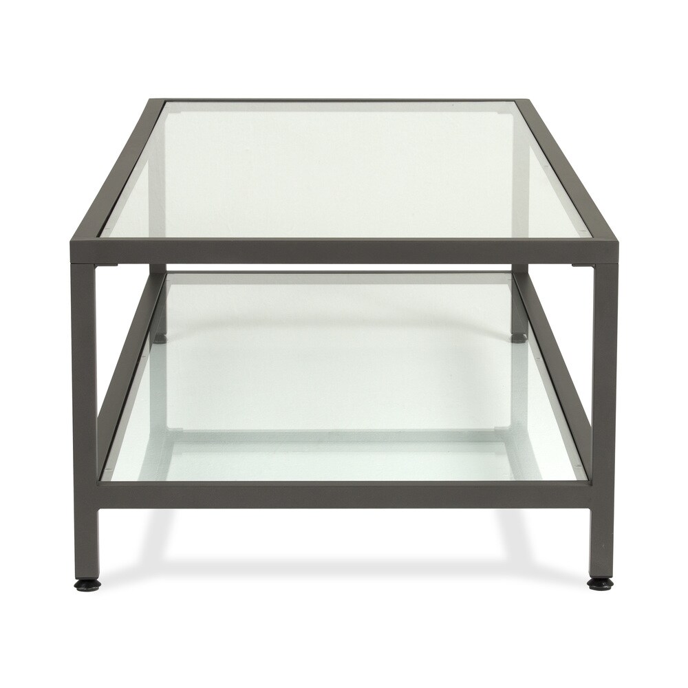 Carbon Loft Heimlich Metal/Glass Rectangle Coffee Table