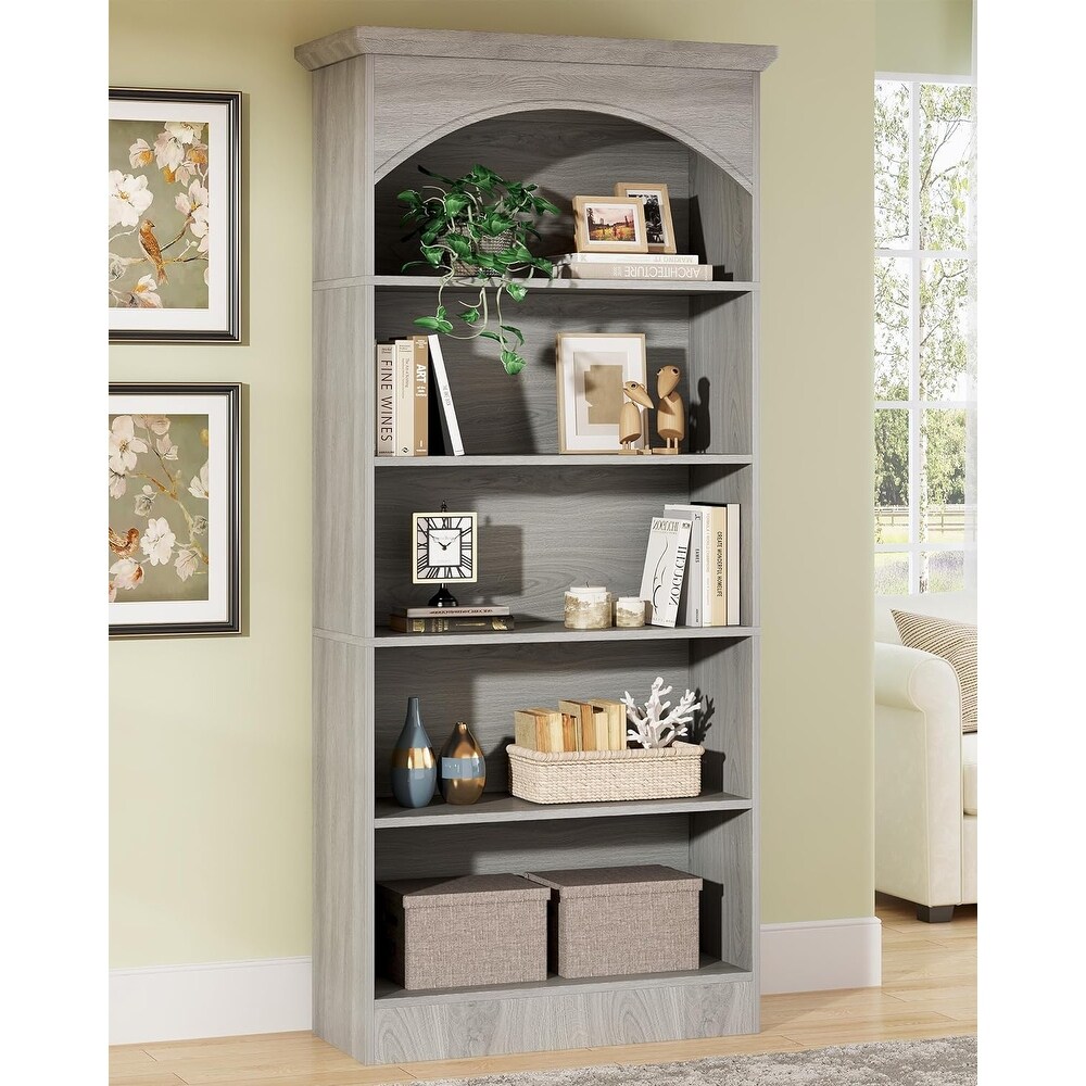 70.9'' Tall Bookcase with 5 Tier Storage Shelves