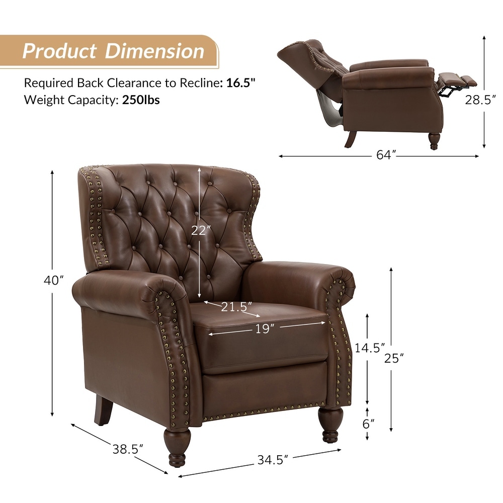 Justine Traditional Genuine Leather Nailhead 34.5\