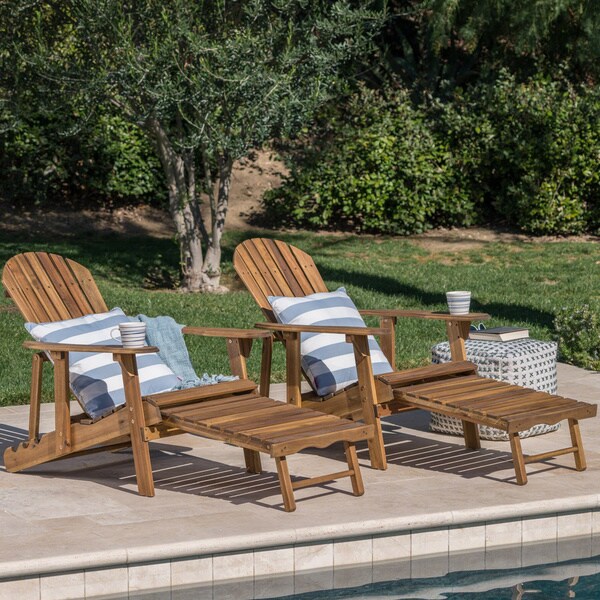 Hayle Reclining Wood Adirondack Chair (Set of 2) by Christopher Knight Home