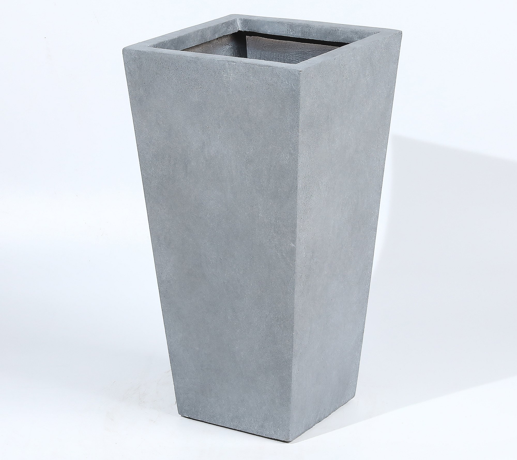 Luxen Home Light Gray Tall Angled Planter