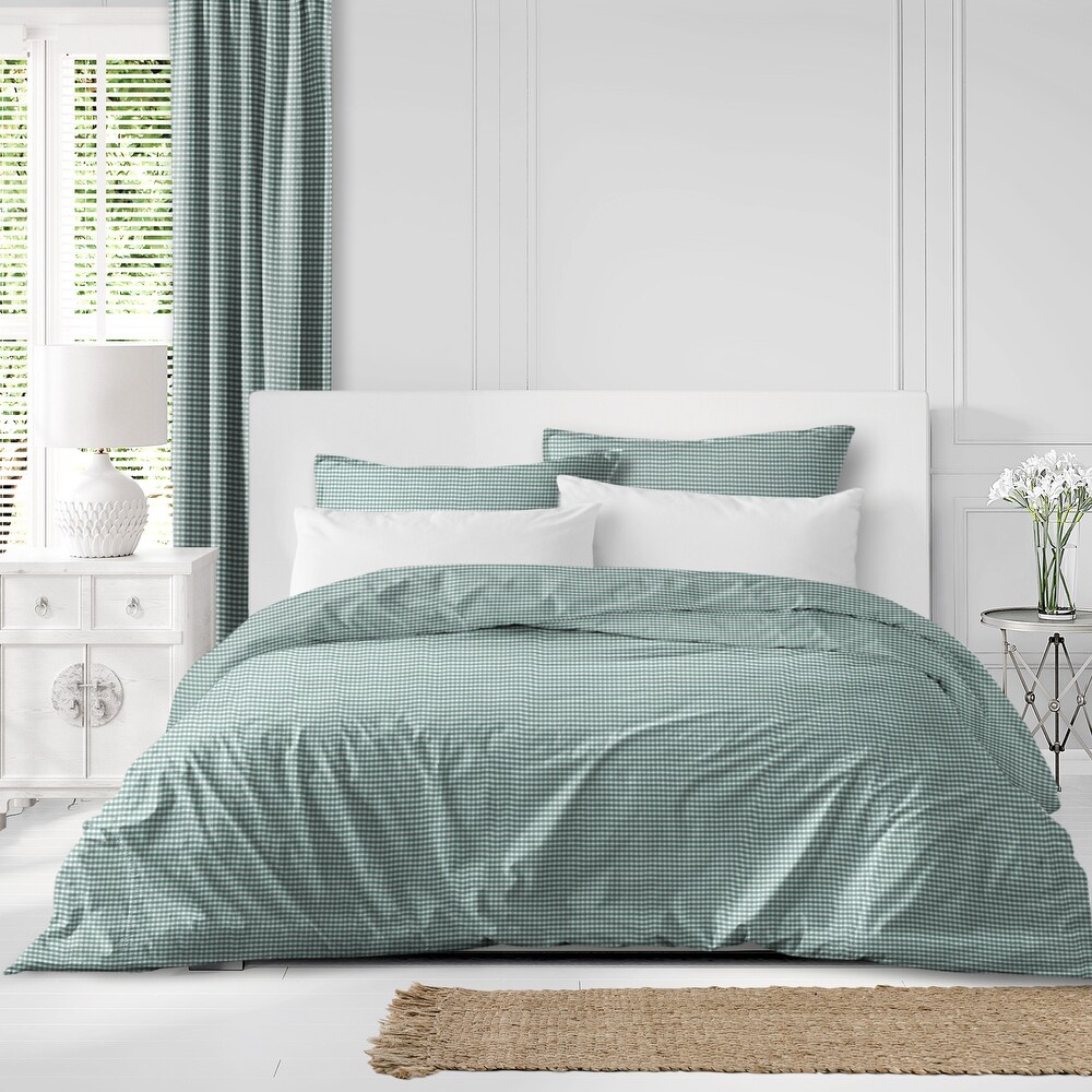 Rockton Check Aqua Comforter   Pillow Sham Set.