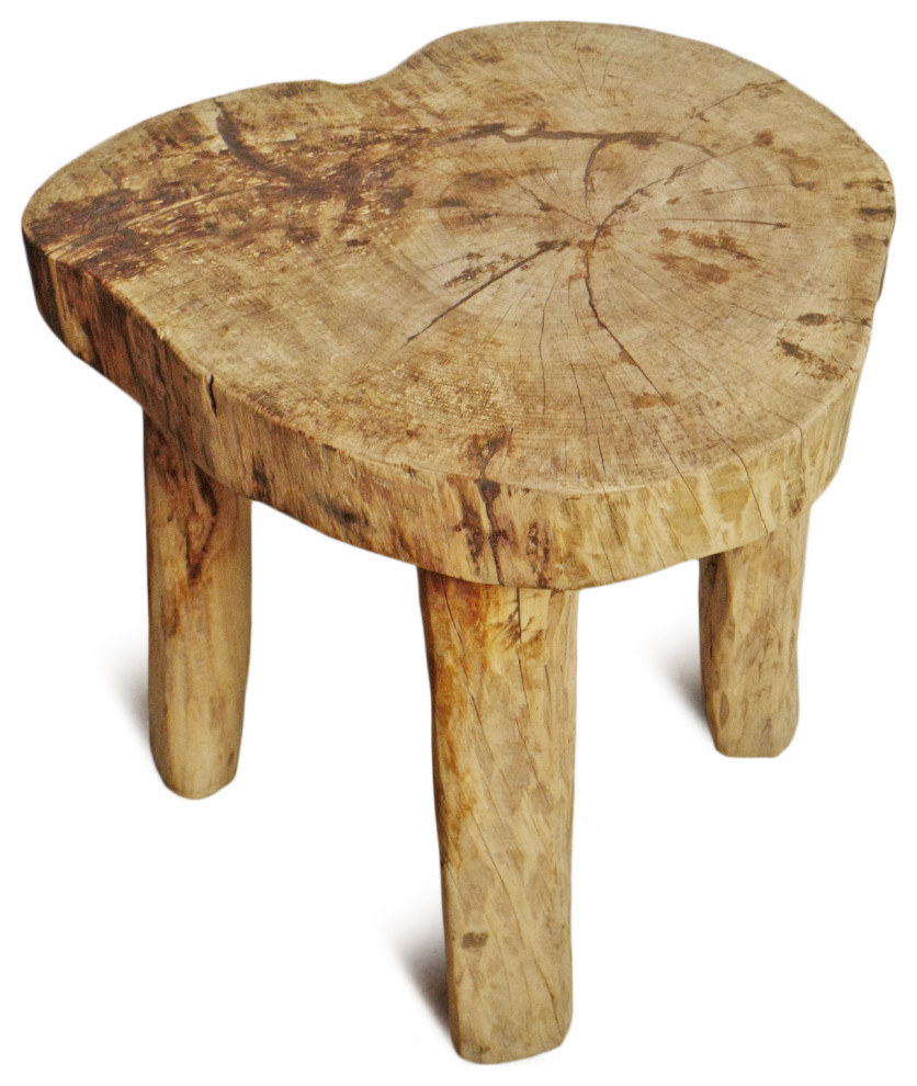 Rustic Raw Naga Four Leg Table   Rustic   Side Tables And End Tables   by Design Mix Furniture  Houzz