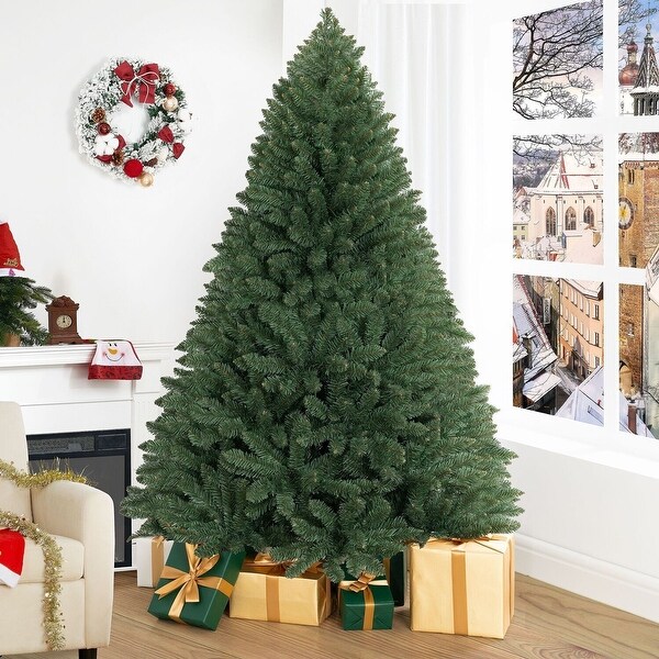 Prague Artificial Christmas Tree with Lights，Pine Fir Prelit Christmas Tree，Christmas Tree with Lights and Tips