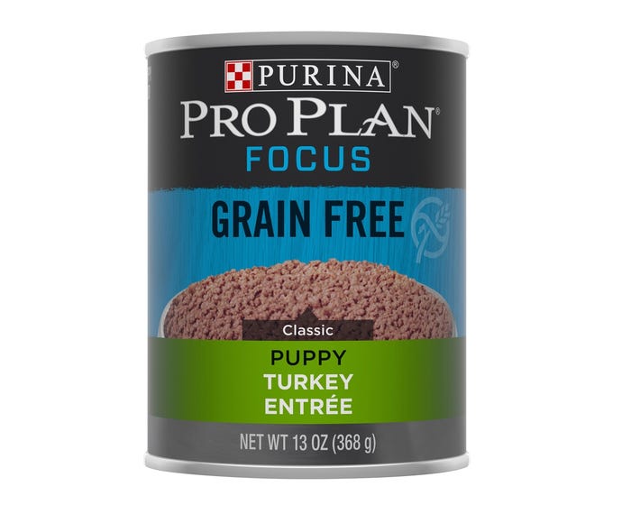 Purina Pro Plan Focus Grain Free Turkey Entrée Wet Puppy Food， 13 oz. Can