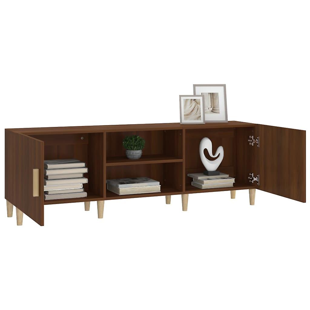 Tv Cabinet Brown Oak 150x30x50 Cm Engineered Wood