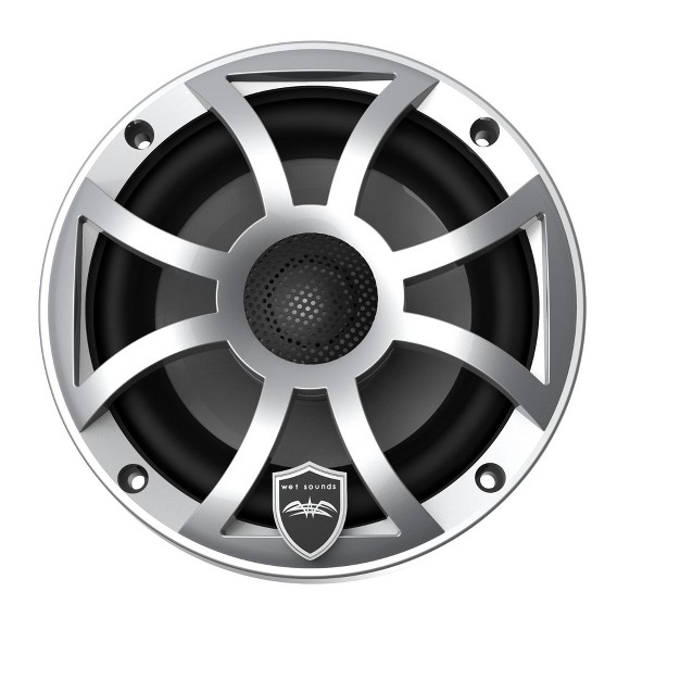 Wet Sounds Revo 6 xss Silver Open Xs Grille 6 5 Inch Marine Led Coaxial Speakers pair