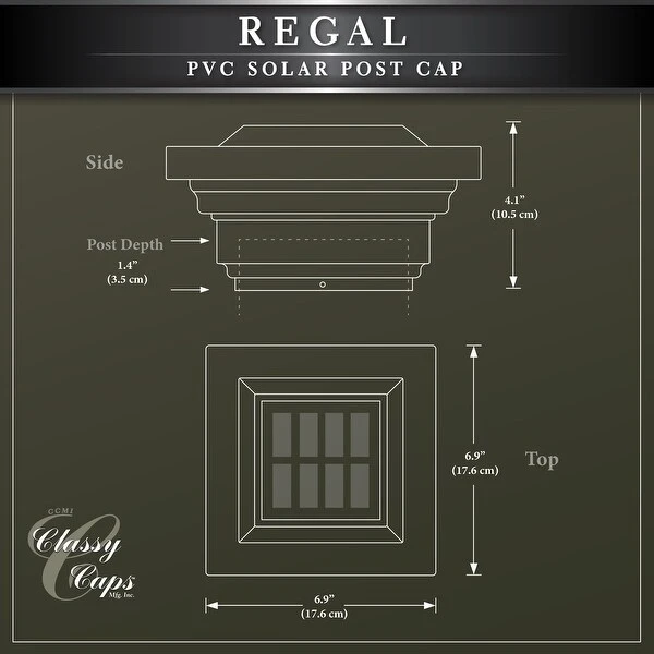 Classy Caps 4x4 Regal Solar Post Cap Light (Set of 2)