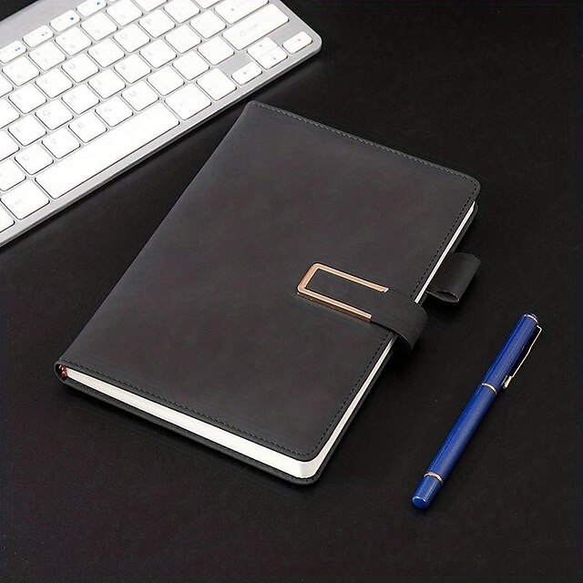 360 Pages Business Notebook Magnetic Buckle Book Retro PU Buckle Journal Diary Book Portable A5 Notepad