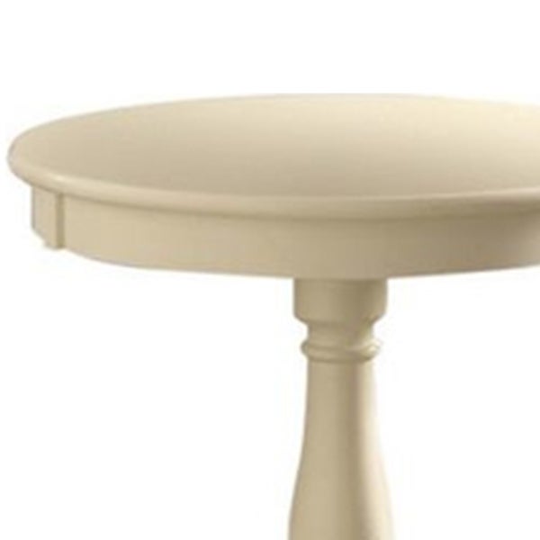 Astonishing Side Table with Round Top， White