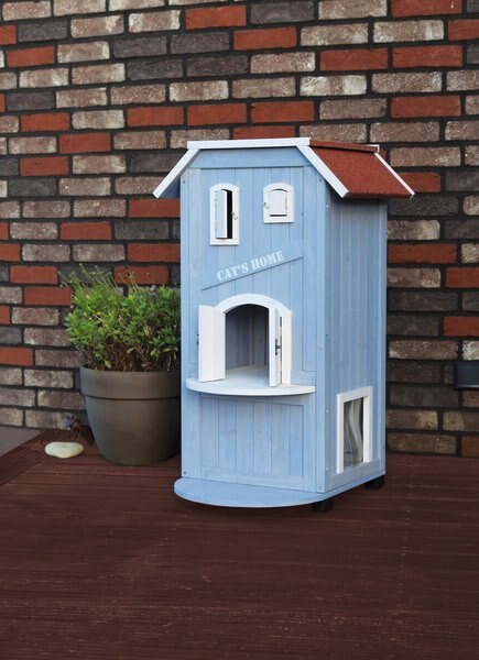 TRIXIE 3-Story Outdoor Wooden Cat House