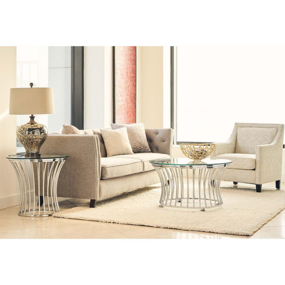 Astoria 2 Piece Occasional Table Set Coffee Table and End Table   Contemporary   Coffee Table Sets   by BisonOffice  Houzz