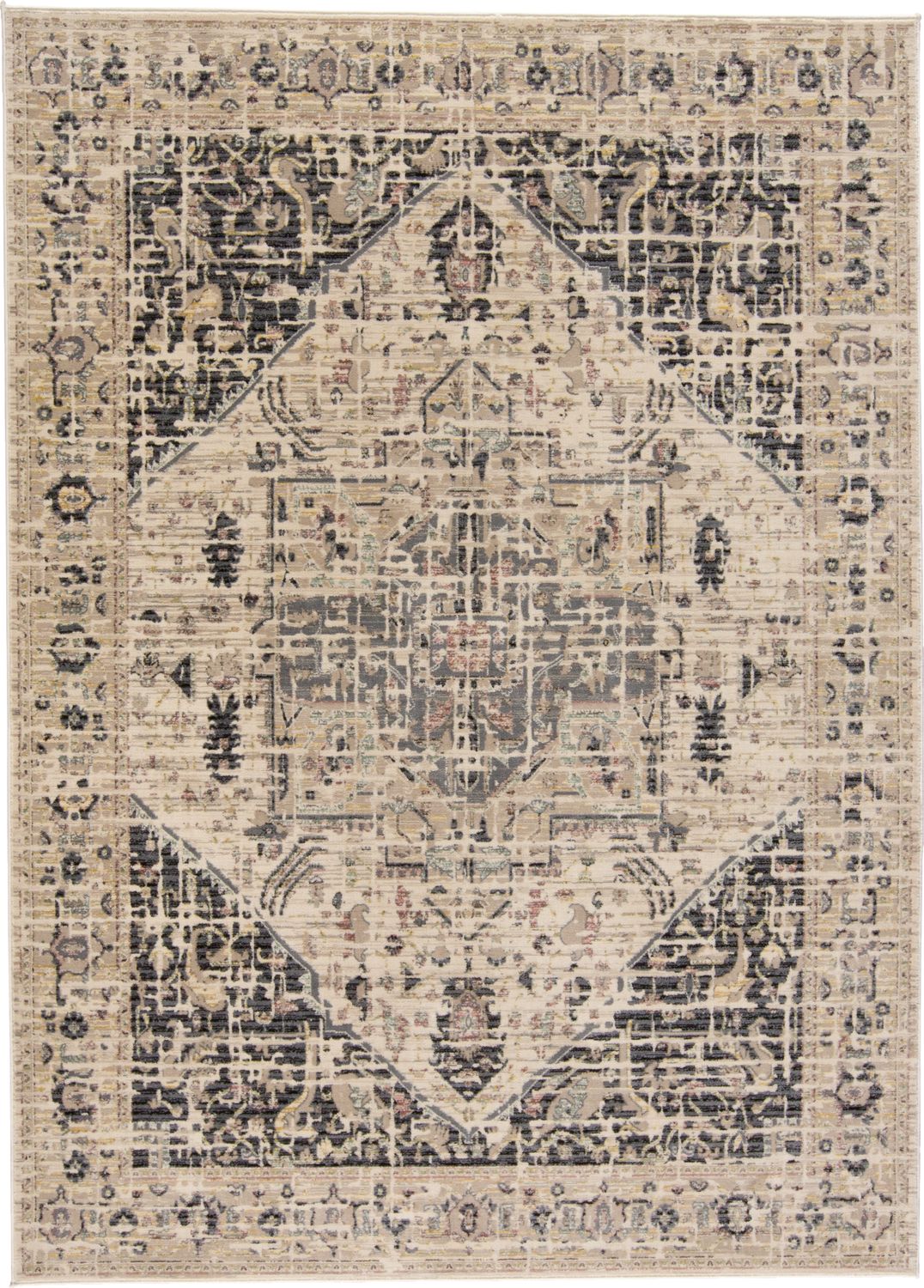 Huron Gray and Brown Rug by BD Fine