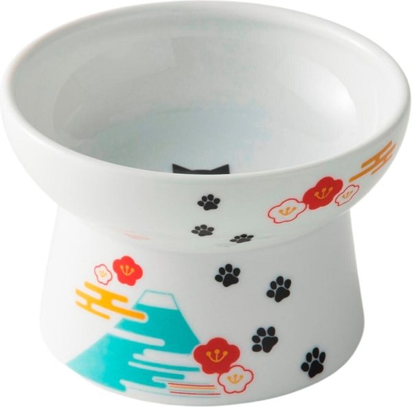 Necoichi Raised Cat Food Bowl， Fuji