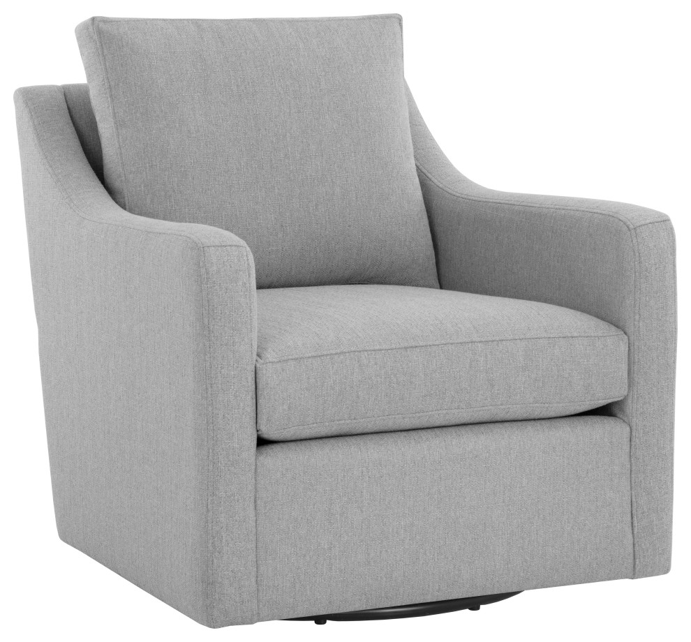 Brianna Swivel Lounge Chair Liv Dove   Transitional   Armchairs And Accent Chairs   by Sunpan Modern Home  Houzz