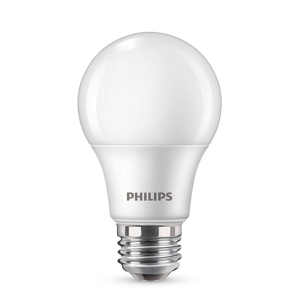 Philips 60-Watt Equivalent A19 Non-Dimmable Energy Saving LED Light Bulb Daylight (5000K) (16-Pack) 461137