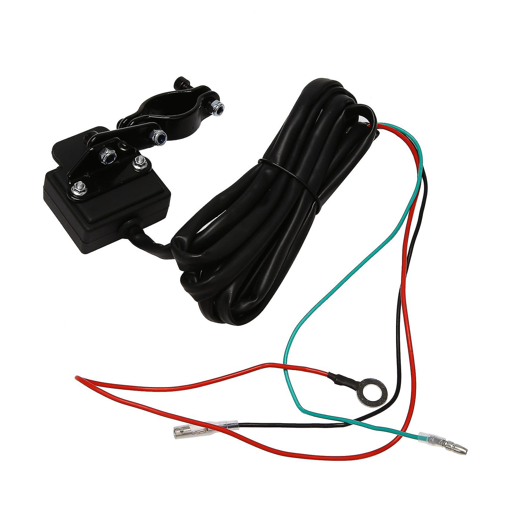 12v Winch Rocker Thumb Switch With Mounting Bracket Handlebar Control Line Kit For Atv Utv Electric