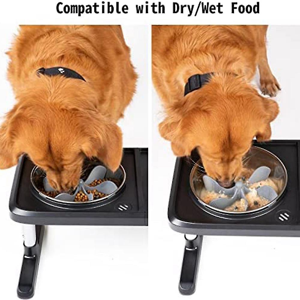 Slow Feeder Dog Bowl Inserts Slow Eater Dog Bowl Suitable For Dogs Compatible With Regular And Elev