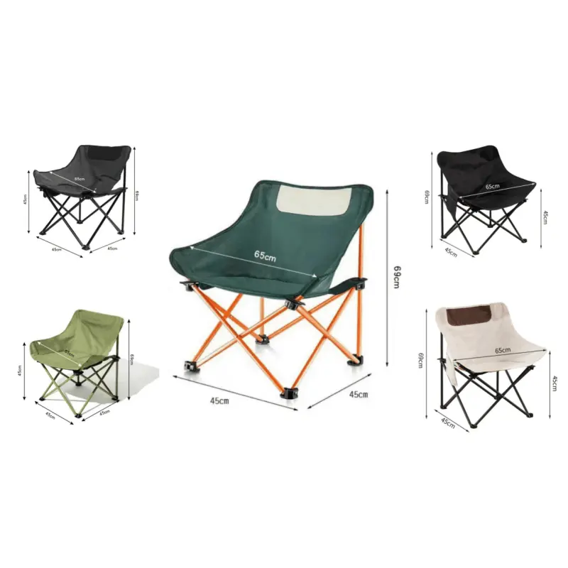 Customize green Moon Chair Folding Outdoor Chair Camping beach Chair for hiking camping