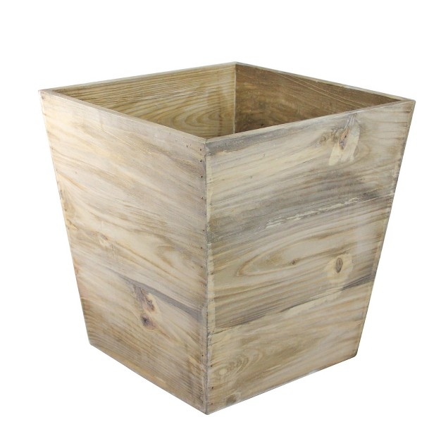 Country Rustic Natural Wood Storage Bin Container