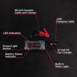 Schumacher Electric Schumacher Rugged Lithium Automotive 12-Volt 2000 Amp Portable Jump Starter and Power Bank SL1651