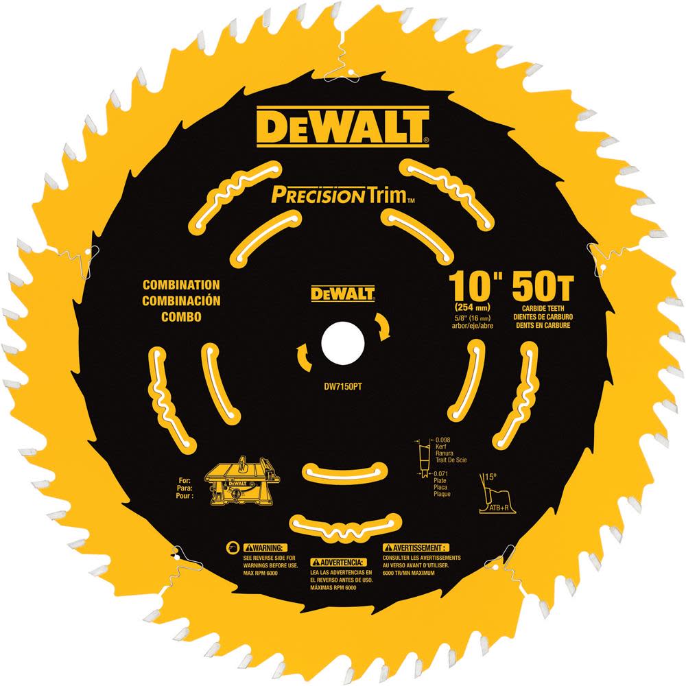 DEWALT 10-in 50T Combination Saw Blade DW7150PT from DEWALT