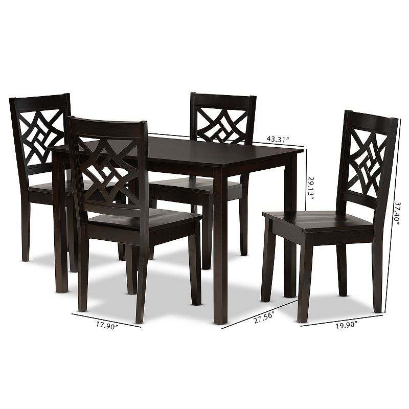 Baxton Studio Nicolette Dining 5-piece Set