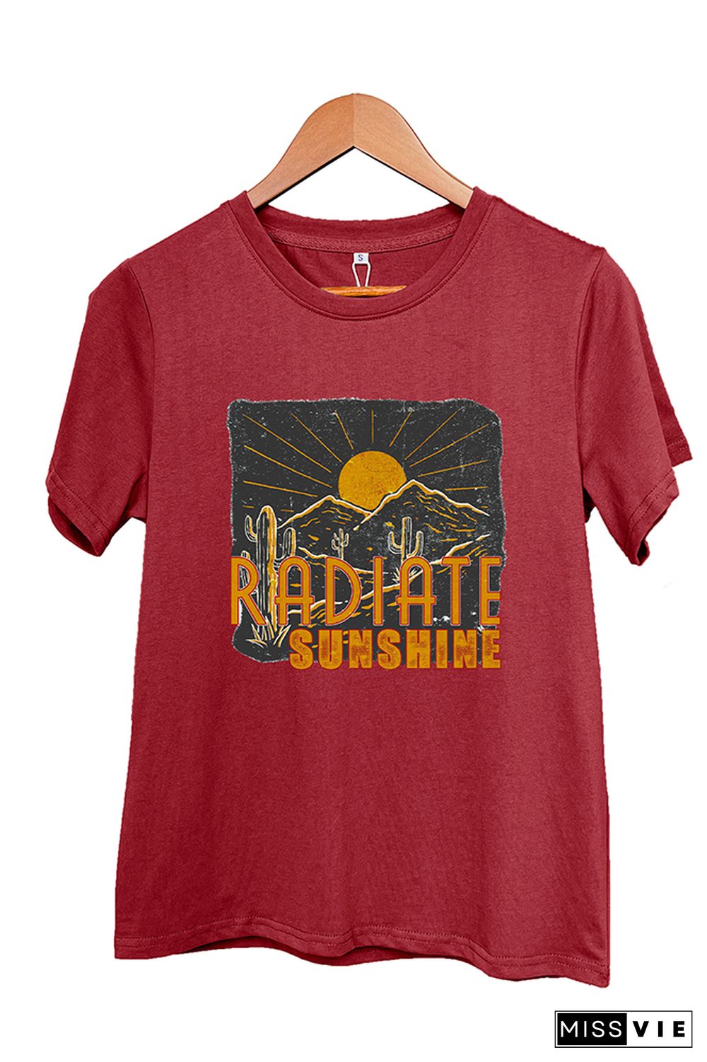 Radiate Sunshine Cactus Desert Graphic Tee Wholesale