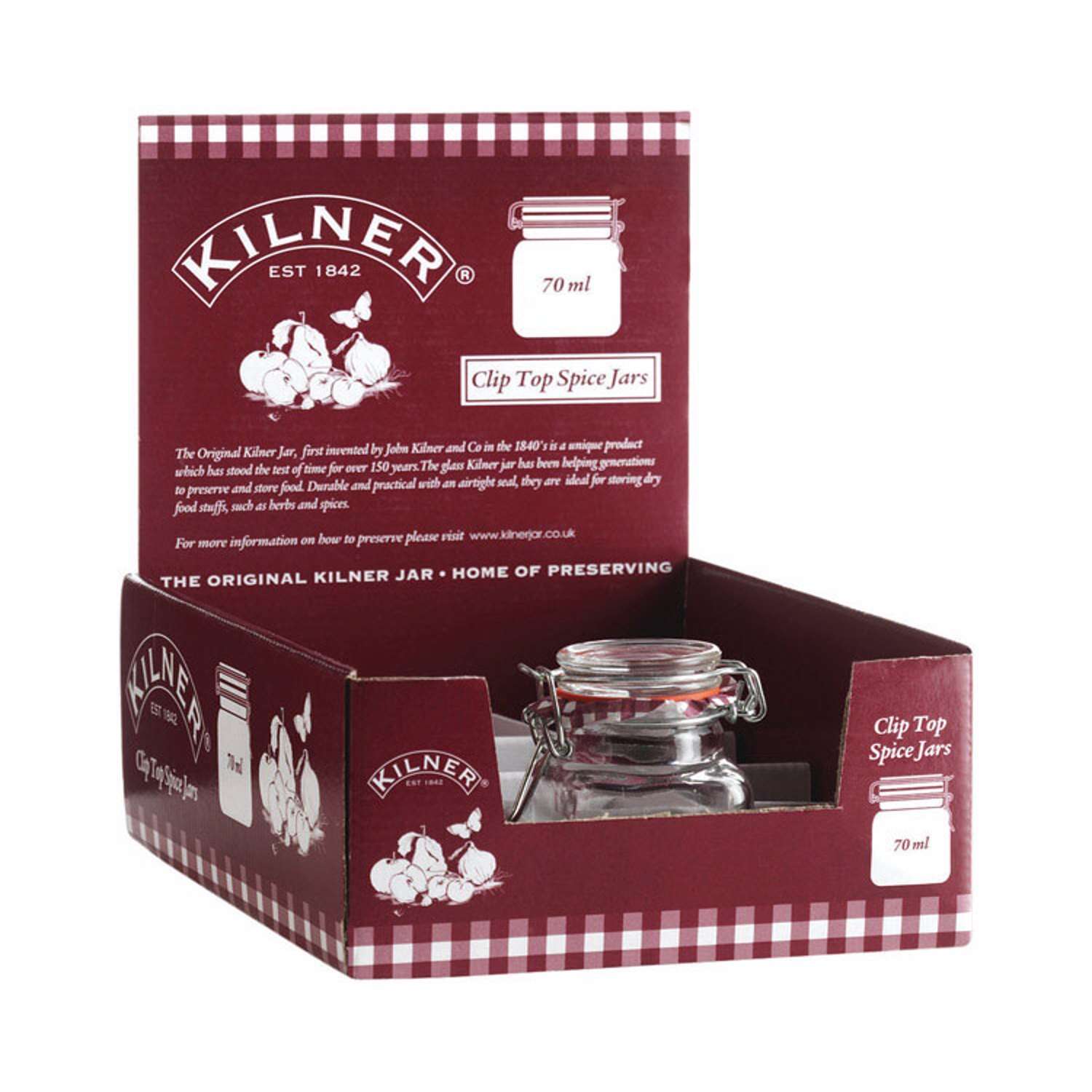 Kilner 2 oz Clear Spice Jar 1 pk