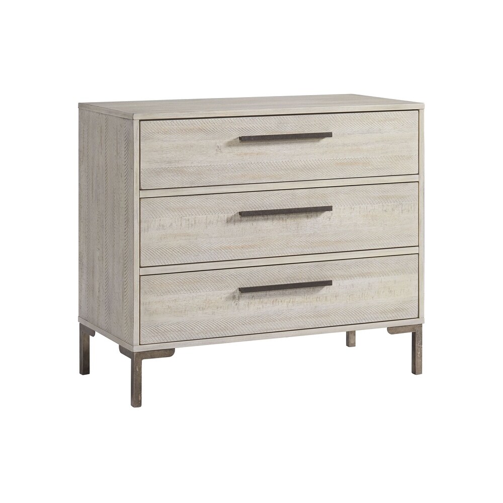 Beck 3 Drawer Modern Wood Dresser  Willow Gray