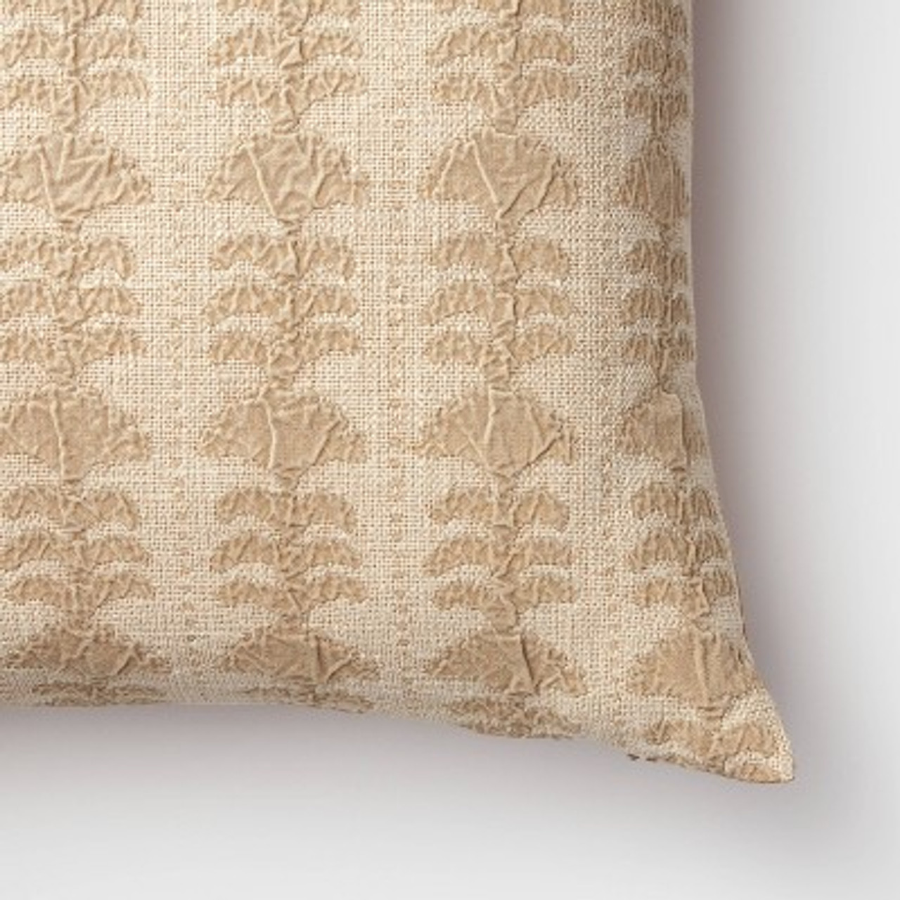 Woven Block Print Square Throw Pillow Camel - Threshold™ designed with Studio McGee