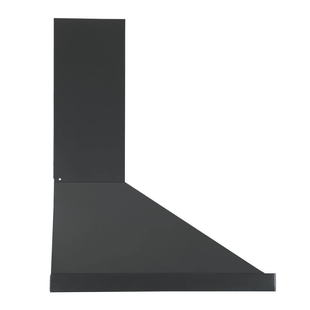 Ancona 24 in 280 CFM Convertible Wall Mount Pyramid Range Hood in Matte Black