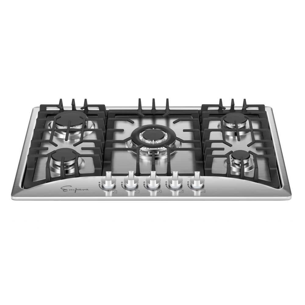 Empava Builtin 30 in Gas Cooktop  5 Sealed Burners Cook Tops in Stainless Steel