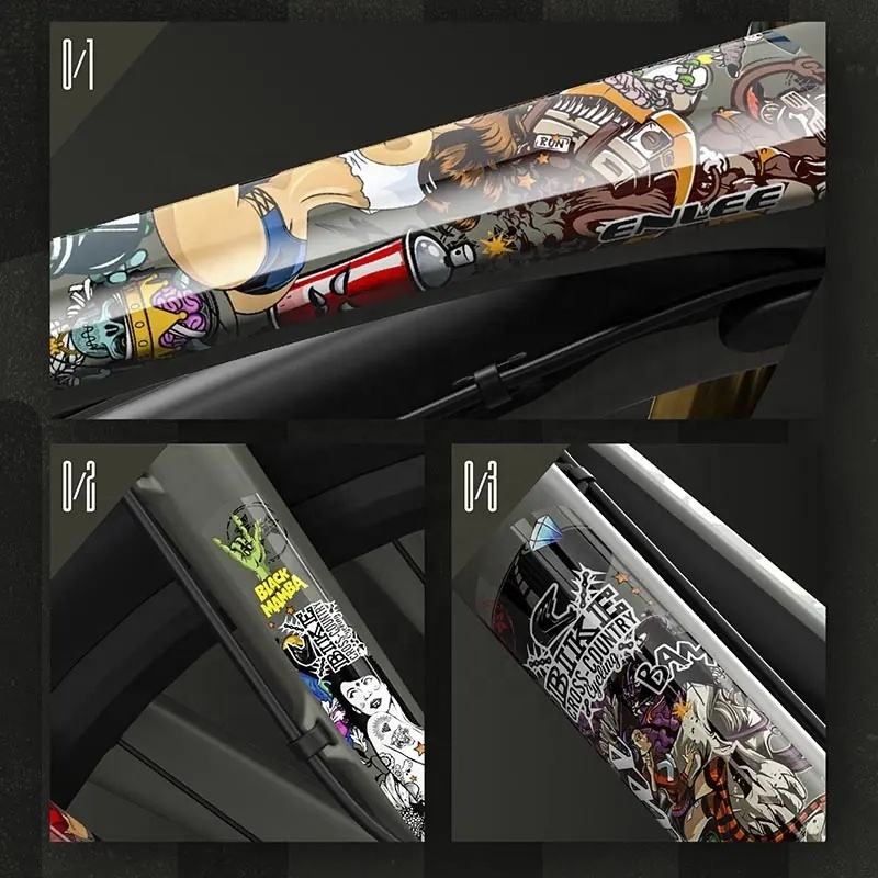 Colorful Patterns TPU Scratch Resistant Bicycle Sticker Frame Protector Anti Skid Cycle Guard Frame Cover MTB Road Bike Sticker