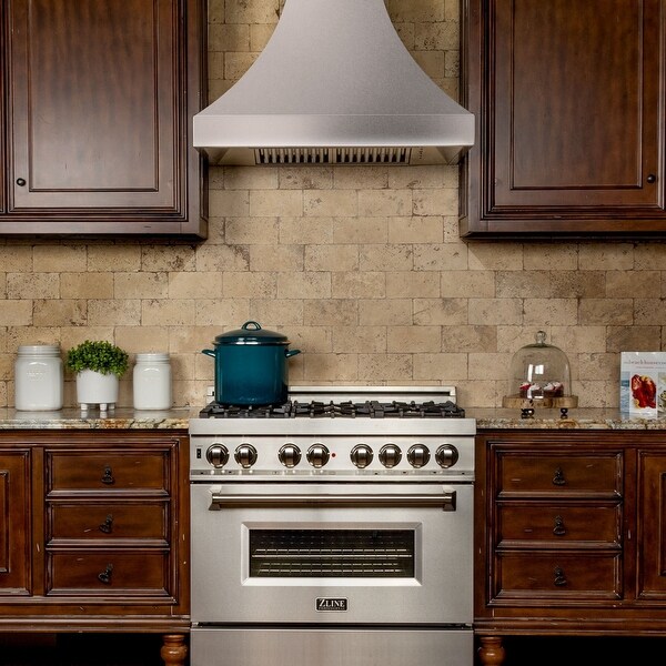 ZLINE Designer Series Fingerprint Resistant Stainless Steel Ducted Wall Range Hood